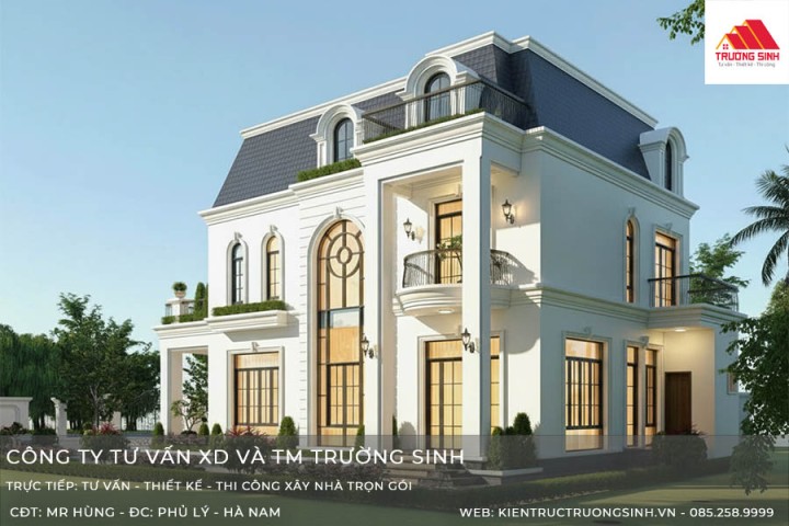 Mẫu thiết kế biệt thự anh Hùng - Phủ Lý, Hà Nam