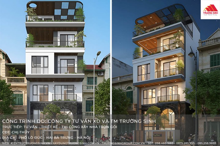 Mẫu thiết kế nhà Chị Thúy - Lò Đúc