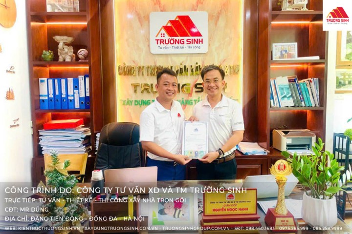 Dự án xây nhà trọn gói tại ngõ 183 Đặng Tiến Đông - Đống Đa - Hà Nội