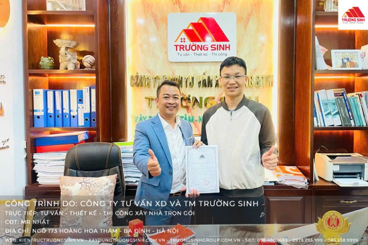 Dự án xây nhà trọn gói ngõ 173 Hoàng Hoa Thám - Ba Đình - Hà Nội
