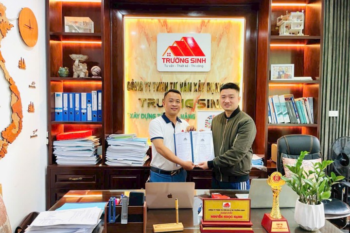 Dự án thiết kế và thi công xây nhà trọn gói nhà anh Huy phố Quan Hoa