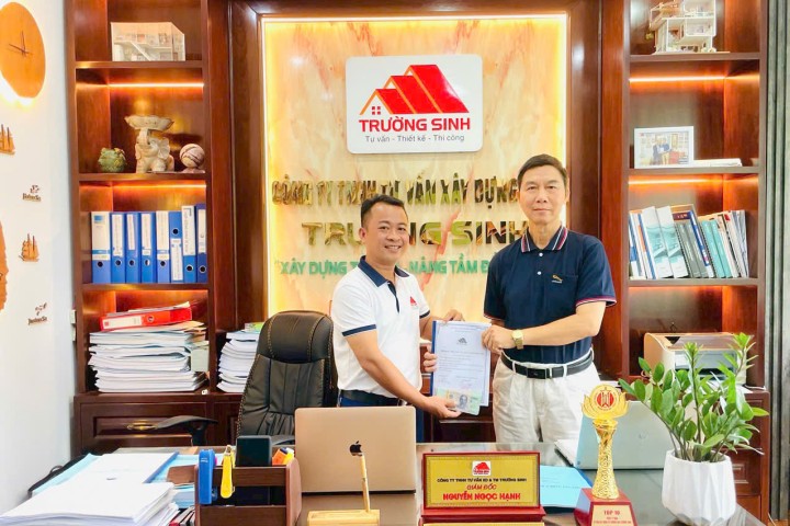 Công trình xây nhà trọn gói phố Trần Bình, Cầu Giấy, Hà Nội