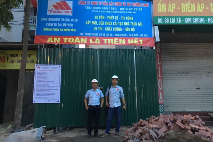Thiết kế, xây nhà trọn gói tại Hoài Đức, Hà Nội - Xây nhà mặt phố 
