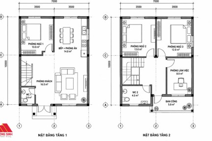 Top 10 mẫu bản vẽ thiết kế nhà 2 tầng đẹp, tối ưu công năng