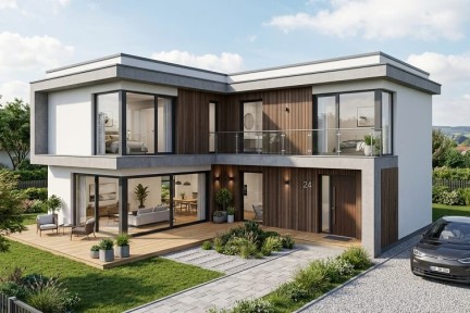 20+ Mẫu thiết kế nhà chữ L 2 tầng 80m2 đẹp, hiện đại và tiện nghi