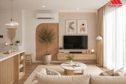 15 mẫu thiết kế nội thất căn hộ 56m2 2 phòng ngủ đẹp 2026