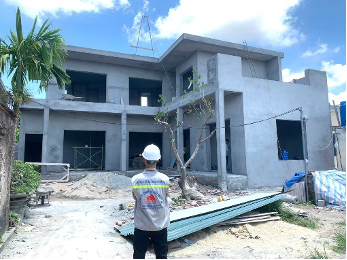 hình ảnh ngôi nhà phần xây thô