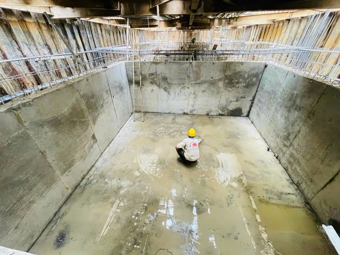 bê tông sau khi đổ lót