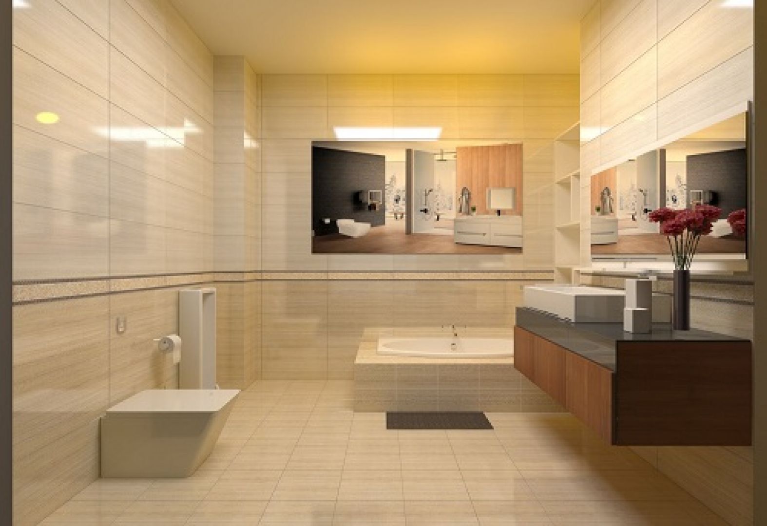Gạch lát nền nhà tắm Đồng Tâm với đa dạng màu sắc và kích cỡ giúp bạn dễ dàng lựa chọn cho phù hợp với sở thích và không gian của mình. Bạn có thể thoải mái tạo ra các mẫu lát gạch tạo nên cái nhìn mới lạ cho phòng tắm của bạn.