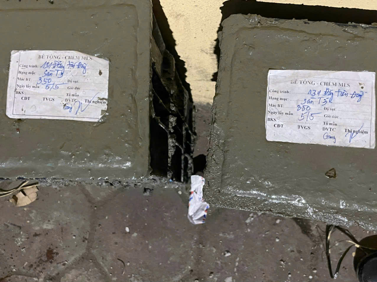 kiểm tra chất lượng bê tông trước khi đổ