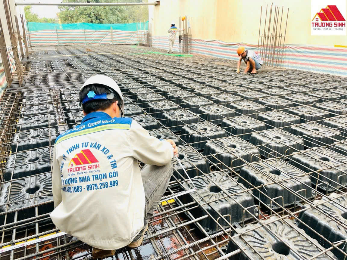 thi công sàn vượt nhịop không dầm