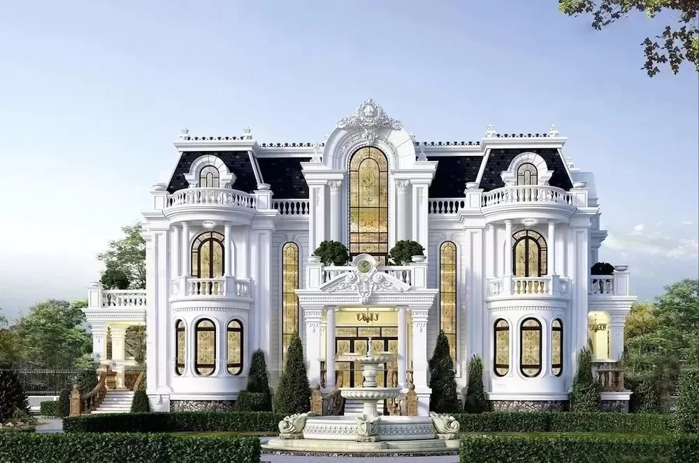 Biệt thự cổ điển 2 tầng kiểu Pháp mang vẻ đẹp sang trọng 