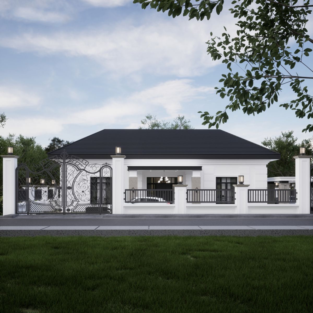 Mẫu thiết kế nhà 3 gian hiện đại