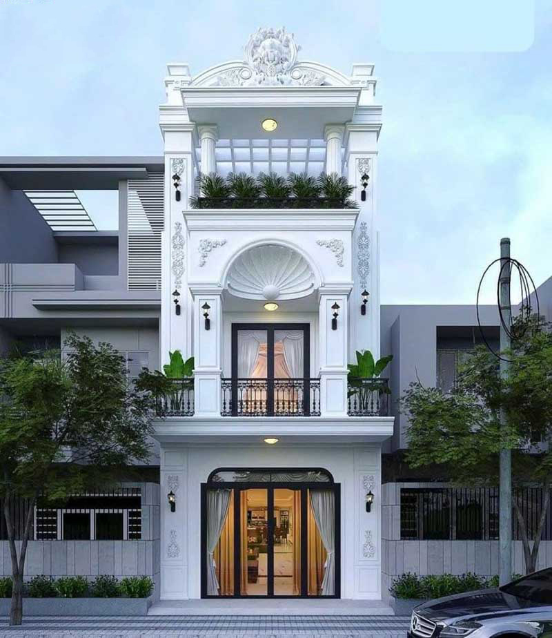 thiết kế nhà 50m2 3 tầng