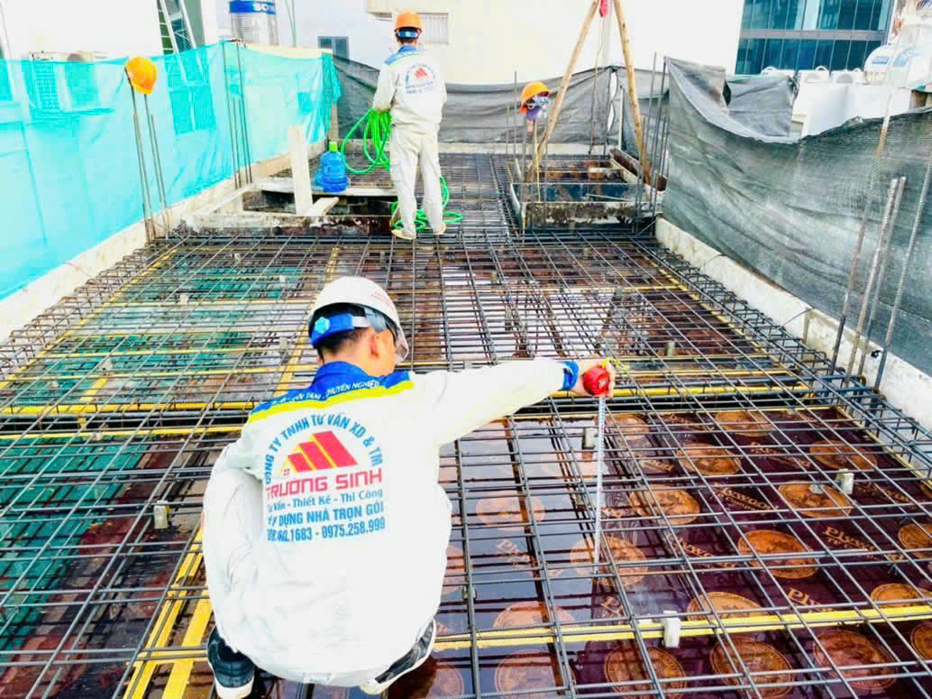 công tác chuẩn bị đổ bê tông