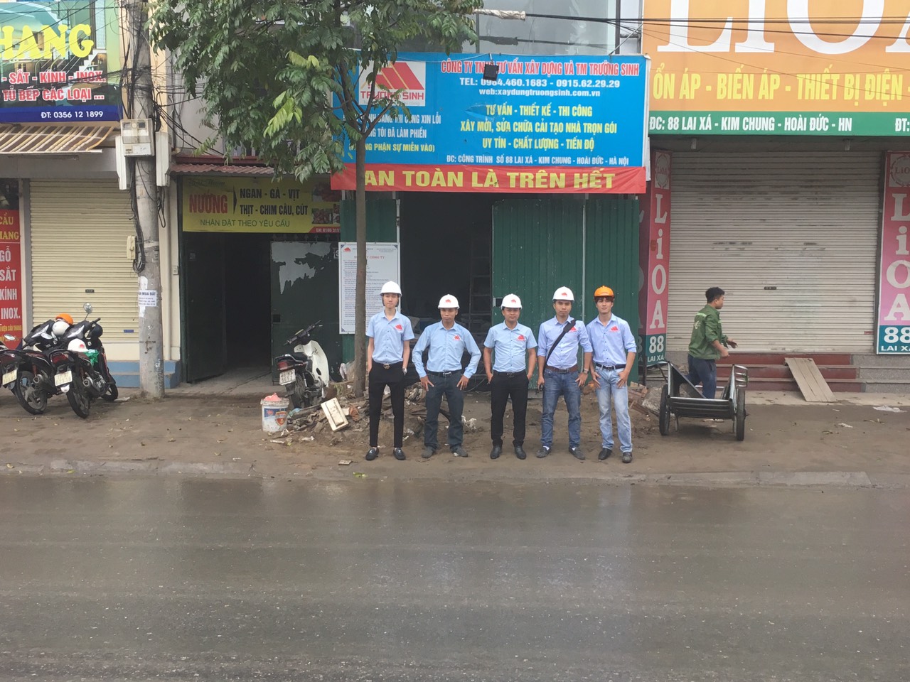 Đội ngũ thi công xây nhà trọn gói tại Nam Định của Kiến Trúc Trường Sinh