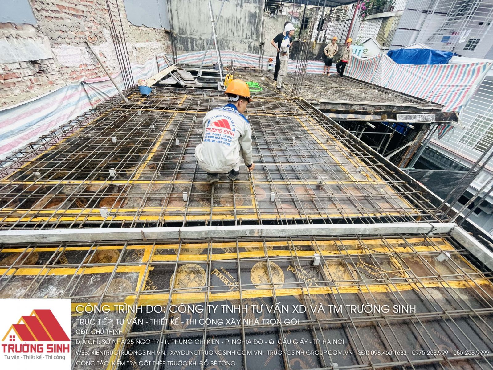 kiểm tra cốt thép trước khi đổ bê tông