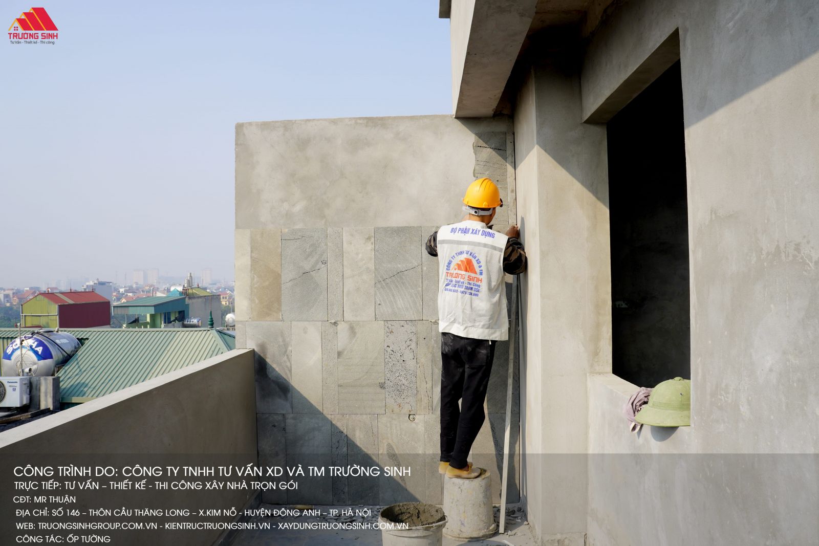 Công đoạn thi công ốp tường