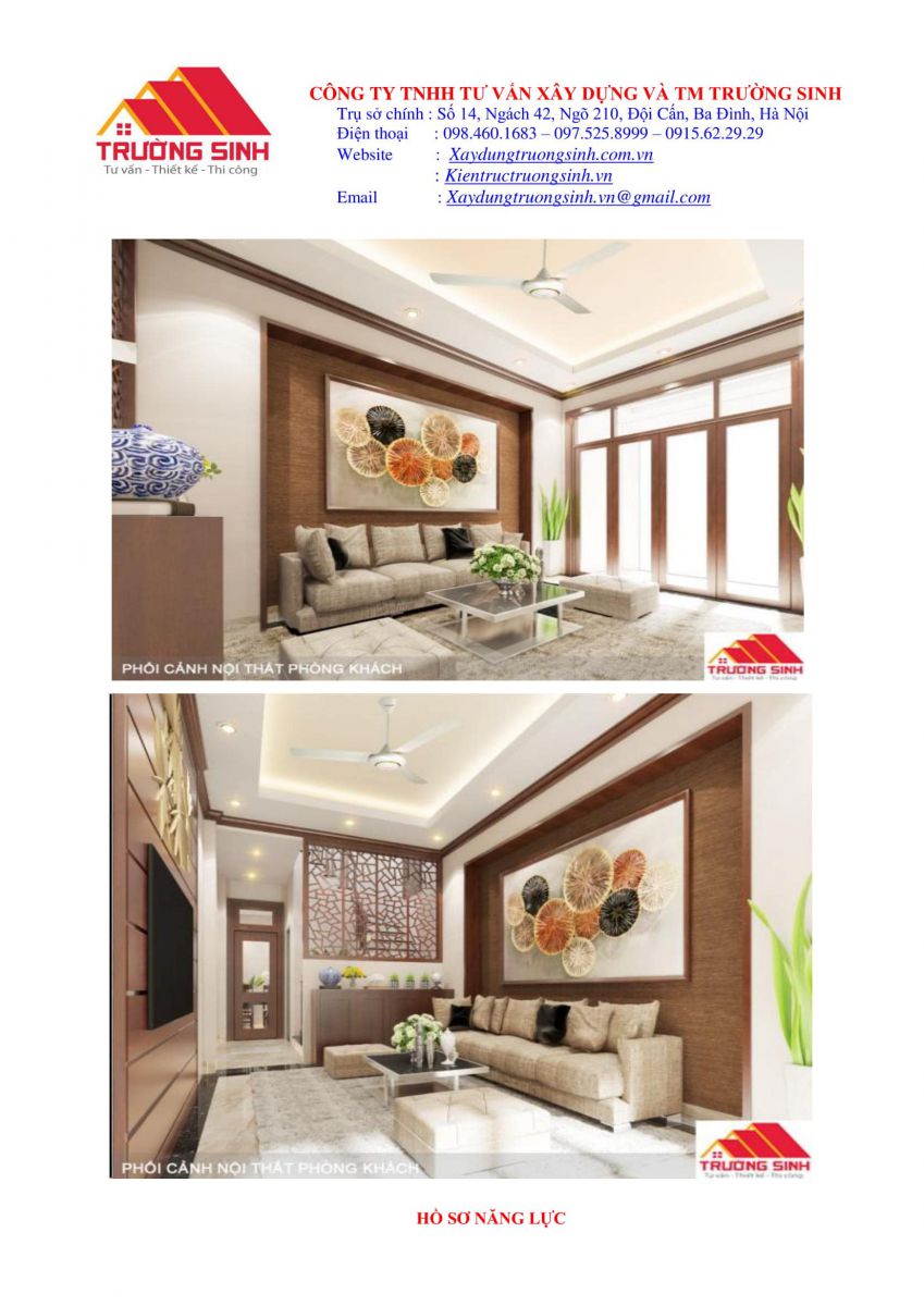 Hồ sơ năng lực công ty xây nhà trọn gói [Trường Sinh]