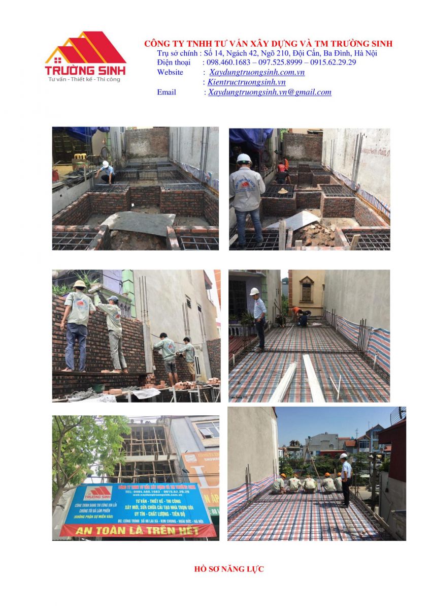 Hồ sơ năng lực công ty xây nhà trọn gói [Trường Sinh]