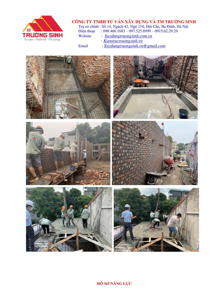 Hồ sơ năng lực công ty xây nhà trọn gói [Trường Sinh]