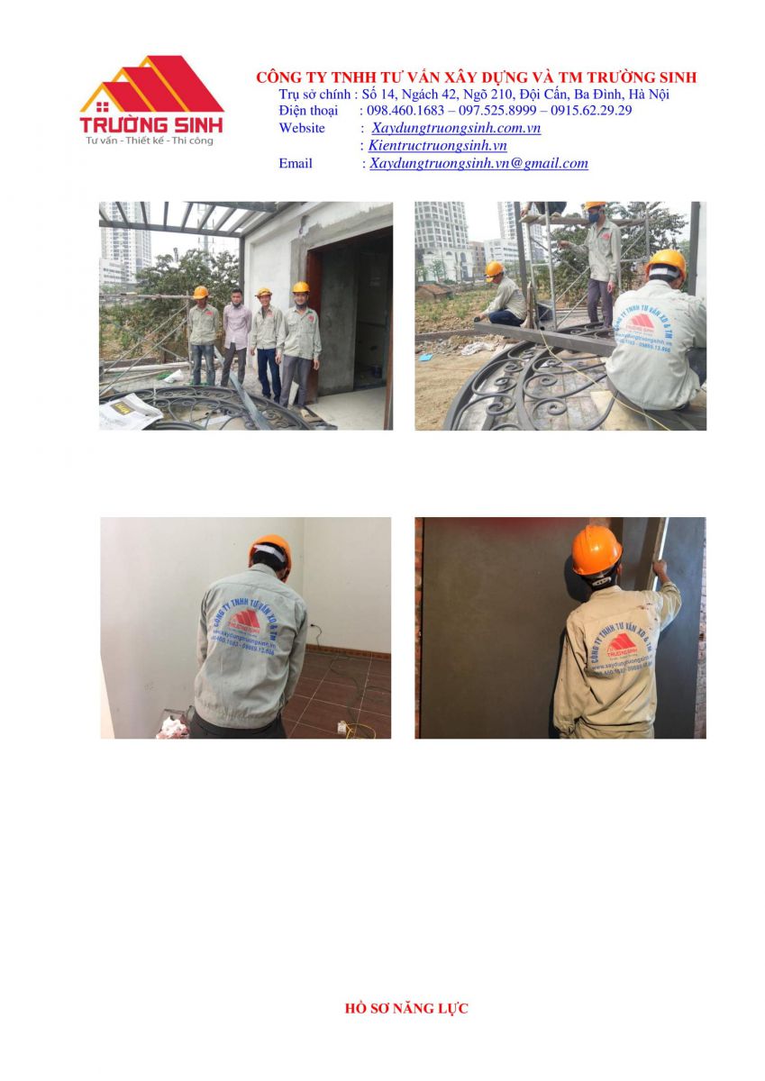 Hồ sơ năng lực công ty xây nhà trọn gói [Trường Sinh]