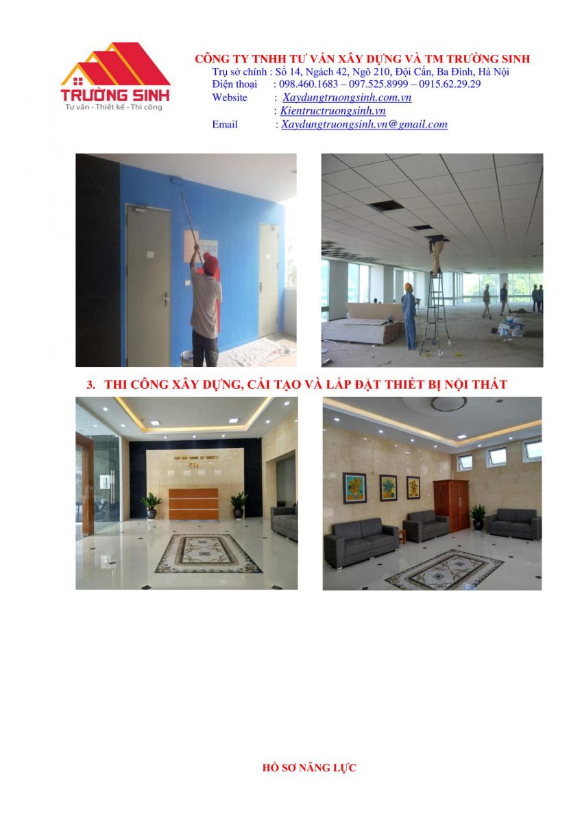 Hồ sơ năng lực công ty xây nhà trọn gói [Trường Sinh]
