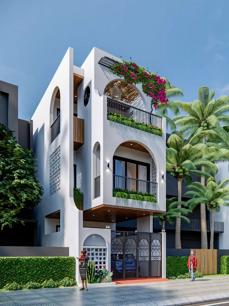 thiet ke nha 70m2 3 tang