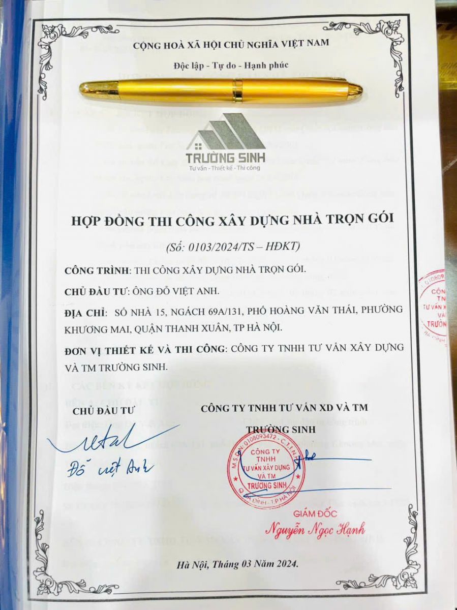 hợp đồng xây nhà trọn gói - 1