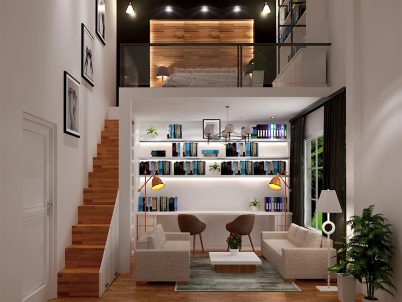Nhà 50m2 có gác lửng